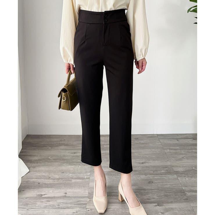 ダブルボタンタックスラックスパンツ レディース テーパード | Amulet | 詳細画像6 