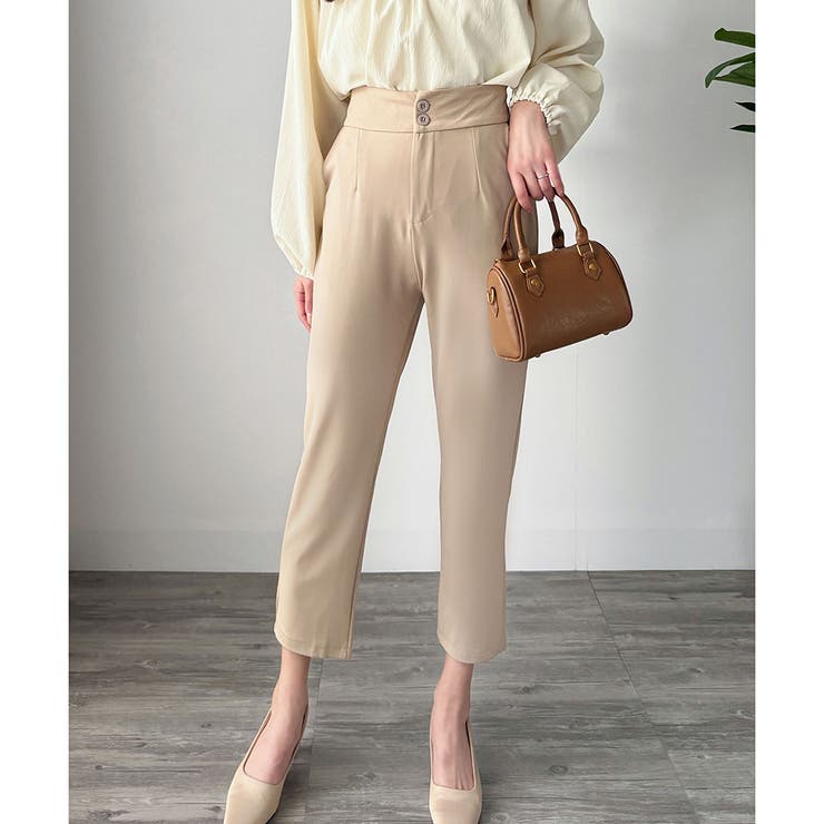 ダブルボタンタックスラックスパンツ レディース テーパード | Amulet | 詳細画像7 