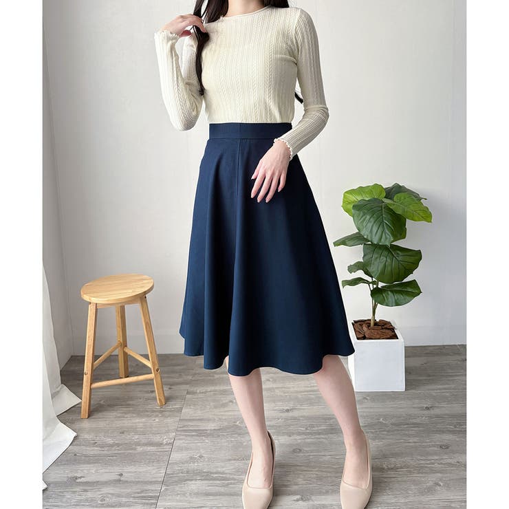 ひざ丈Aラインスカート スカート フレアシルエット | Amulet | 詳細画像16 