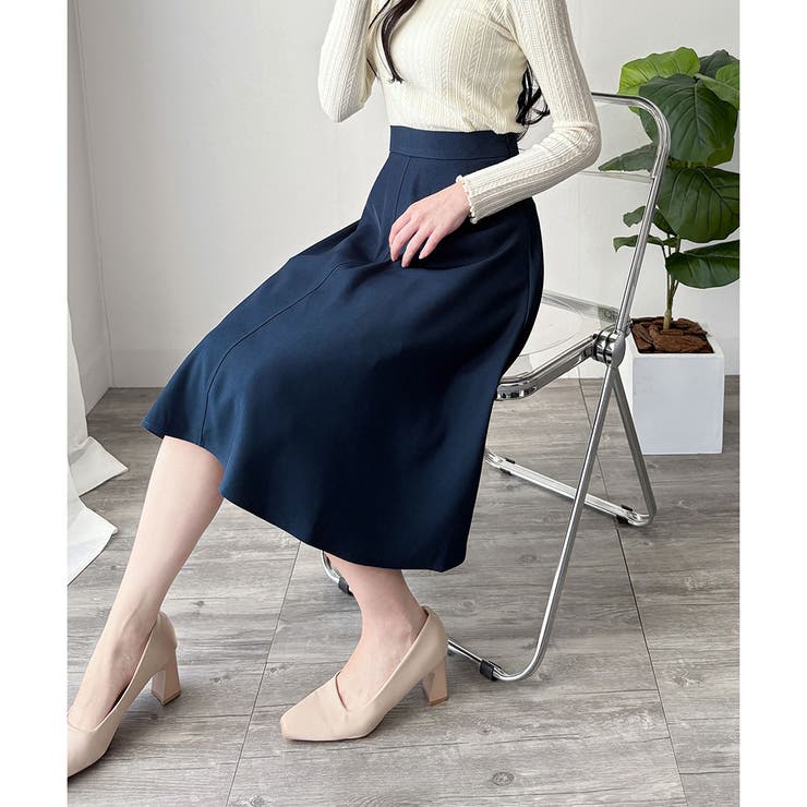 ひざ丈Aラインスカート スカート フレアシルエット | Amulet | 詳細画像17 