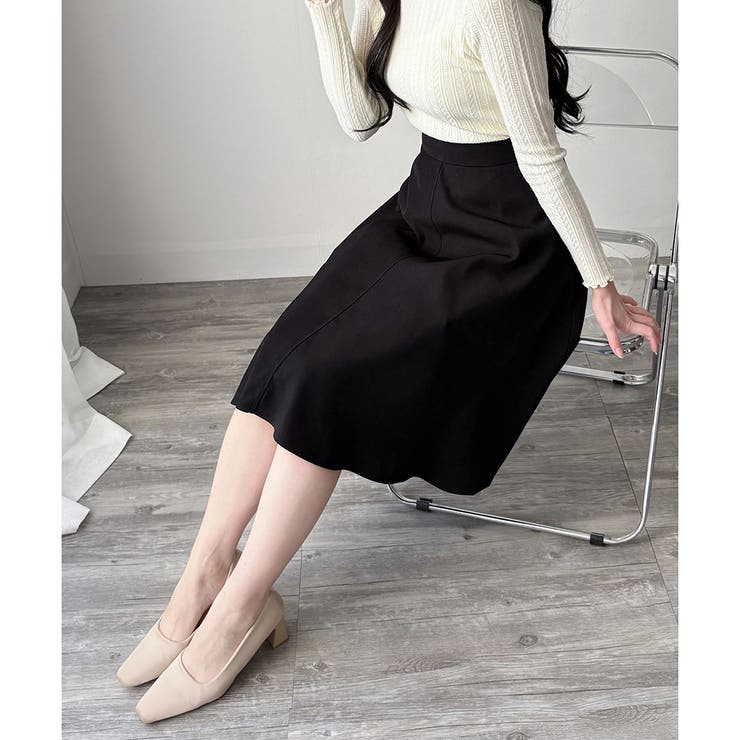 ひざ丈Aラインスカート スカート フレアシルエット | Amulet | 詳細画像19 