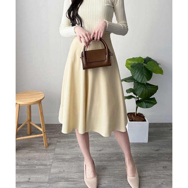 ひざ丈Aラインスカート スカート フレアシルエット | Amulet | 詳細画像2 