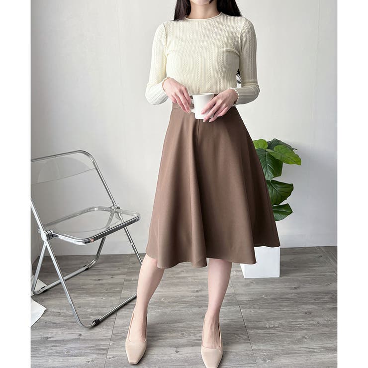 ひざ丈Aラインスカート スカート フレアシルエット | Amulet | 詳細画像21 