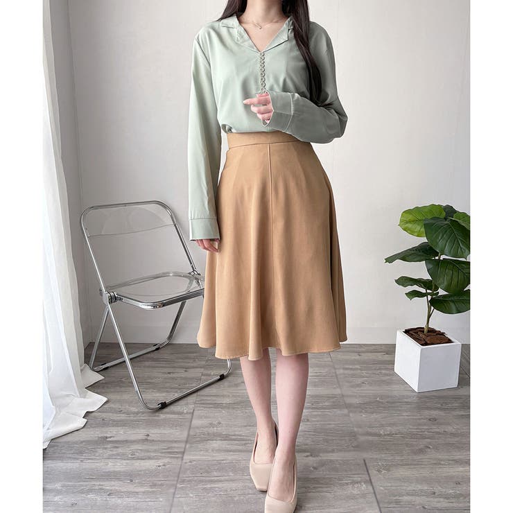 ひざ丈Aラインスカート スカート フレアシルエット | Amulet | 詳細画像25 