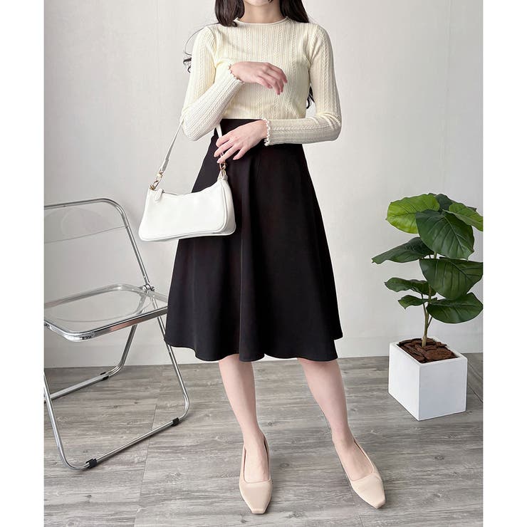 ひざ丈Aラインスカート スカート フレアシルエット | Amulet | 詳細画像3 