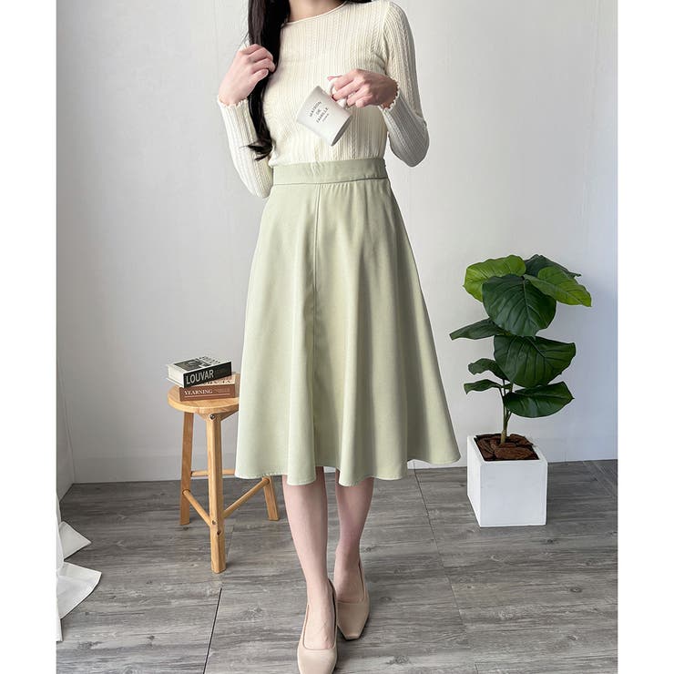 ひざ丈Aラインスカート スカート フレアシルエット | Amulet | 詳細画像33 