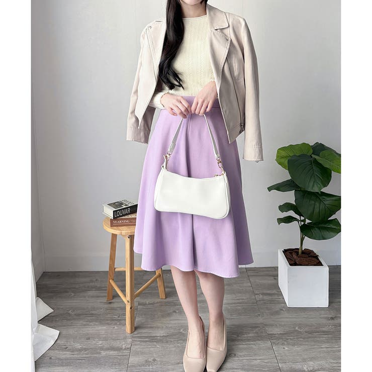 ひざ丈Aラインスカート スカート フレアシルエット | Amulet | 詳細画像36 