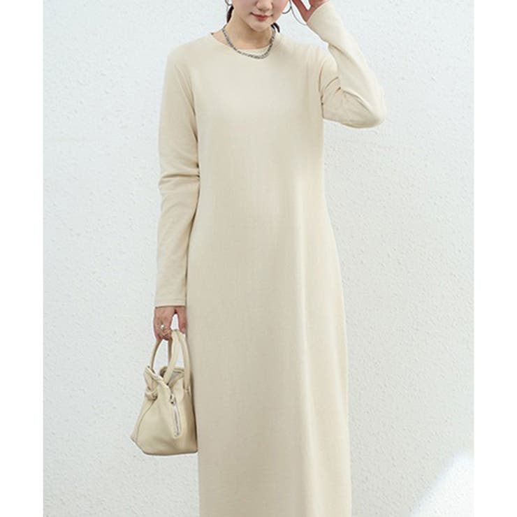 裏起毛ストレートロングワンピース レディース カジュアル | Amulet | 詳細画像15 