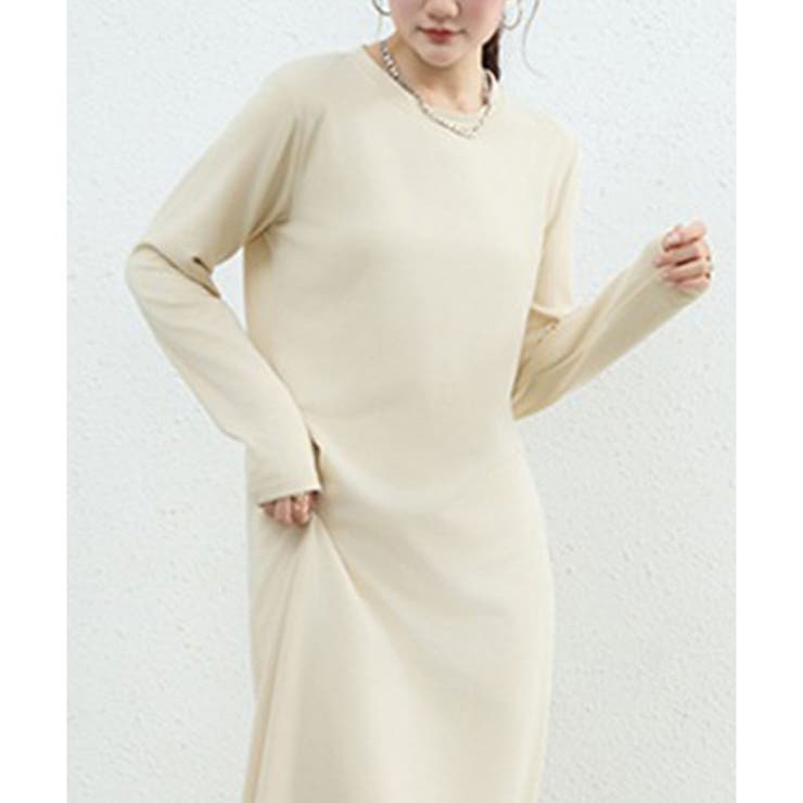 裏起毛ストレートロングワンピース レディース カジュアル | Amulet | 詳細画像16 