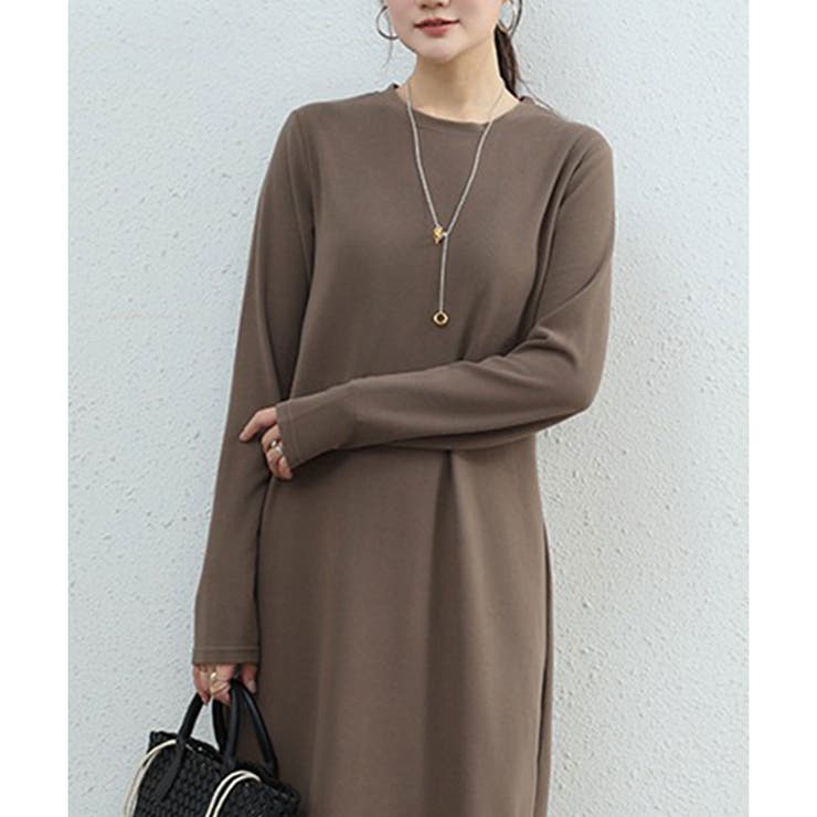 裏起毛ストレートロングワンピース レディース カジュアル | Amulet | 詳細画像20 