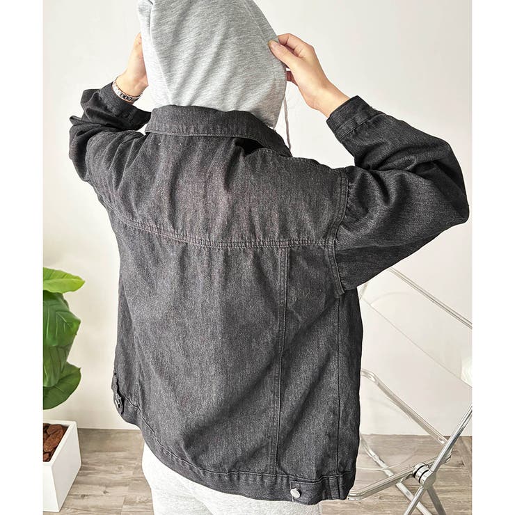 フード付きデニムライクジャケット レディース カジュアル | Amulet | 詳細画像21 