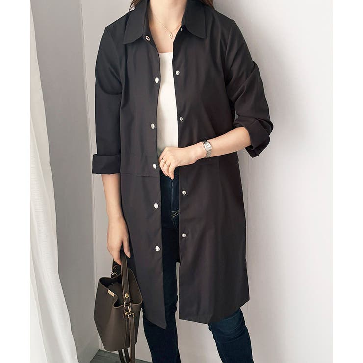 ロング丈ライトシャツアウター レディース カジュアル | Amulet | 詳細画像28 