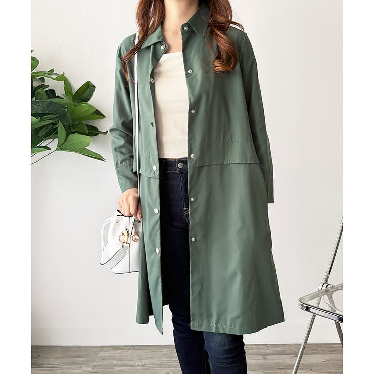 ロング丈ライトシャツアウター レディース カジュアル | Amulet | 詳細画像4 