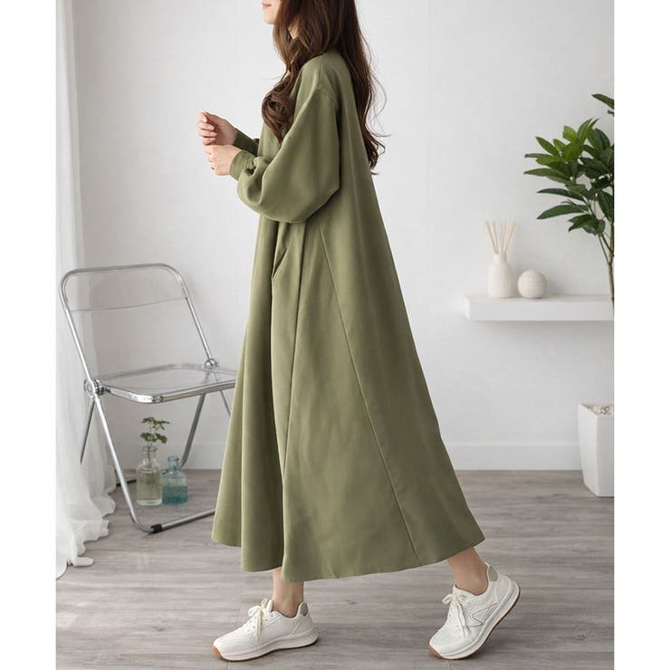 ハイネックロングワンピース レディース カジュアル | Amulet | 詳細画像12 