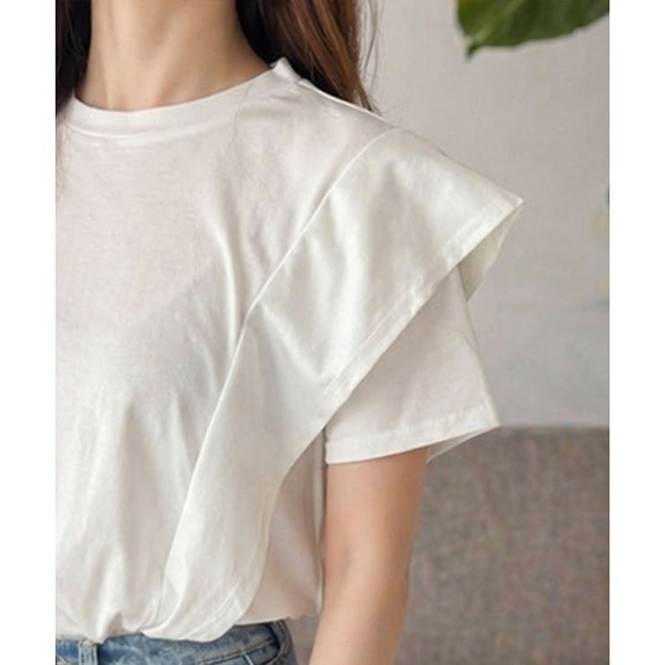ラッフルフリルスリーブTシャツ レディース 半袖 | Amulet | 詳細画像19 