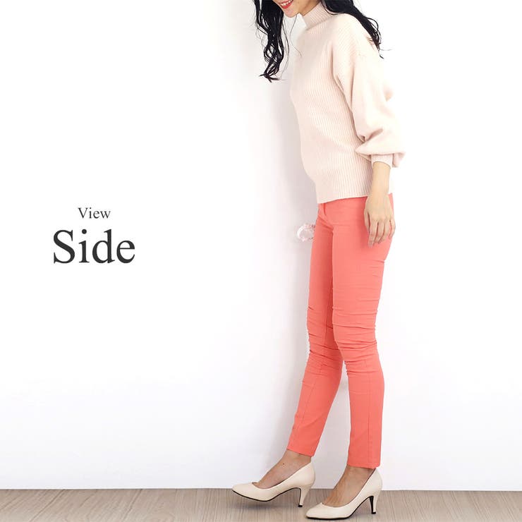 スキニーパンツ ロングパンツ美脚ストレートカラースキニーパンツ レディース | Amulet | 詳細画像11 