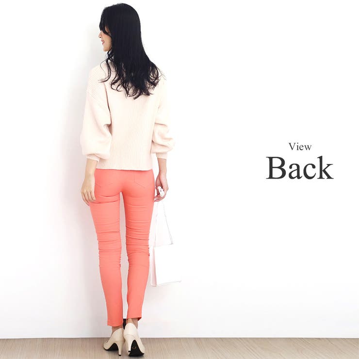 スキニーパンツ ロングパンツ美脚ストレートカラースキニーパンツ レディース | Amulet | 詳細画像12 