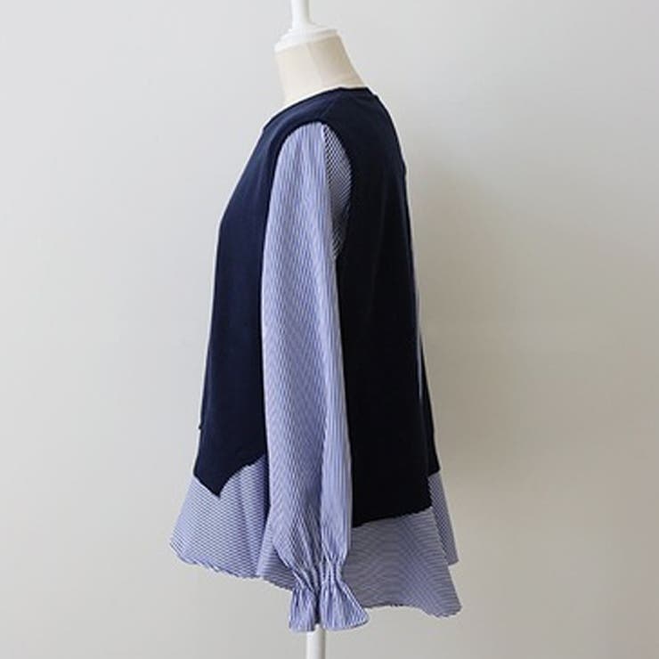 ニットベスト付きブラウス オフィス シンプル シャツ 秋 冬 レディース | Amulet | 詳細画像20 