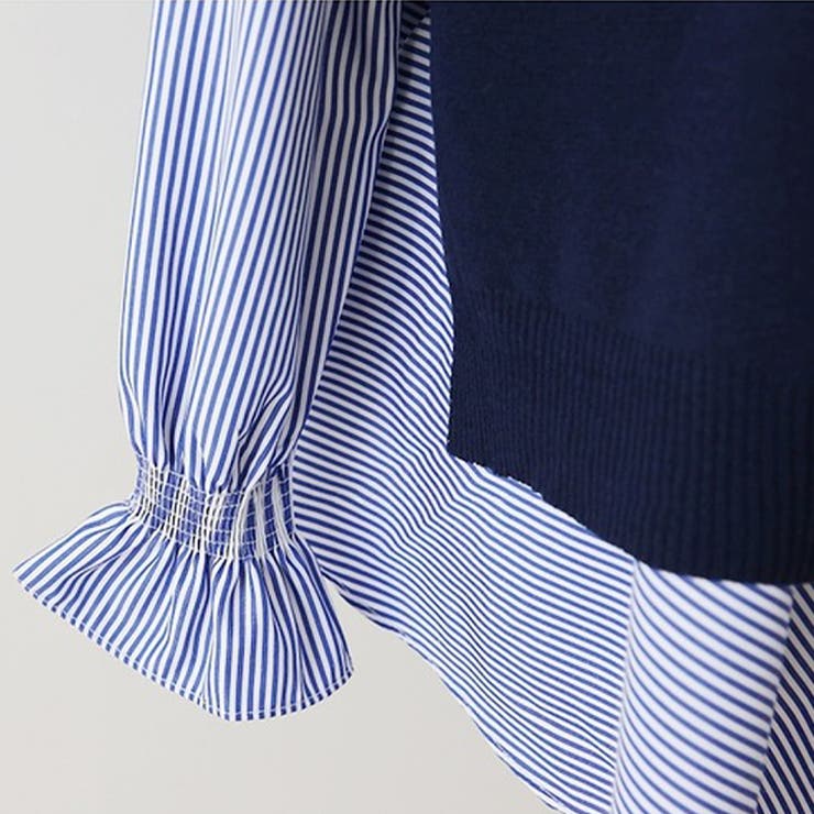 ニットベスト付きブラウス オフィス シンプル シャツ 秋 冬 レディース | Amulet | 詳細画像26 