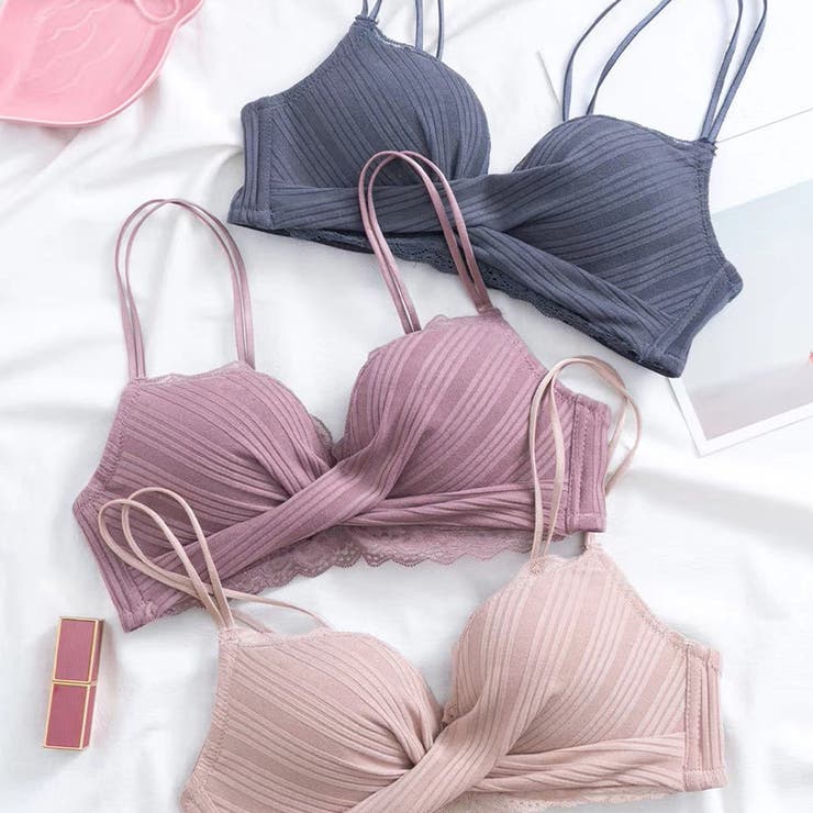 フロントツイストブラジャー＆ショーツセット ノンワイヤー ホールド ナチュラル | Amulet | 詳細画像17 