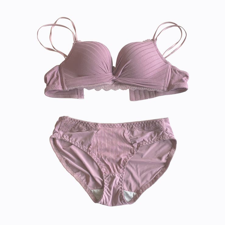 フロントツイストブラジャー＆ショーツセット ノンワイヤー ホールド ナチュラル | Amulet | 詳細画像18 