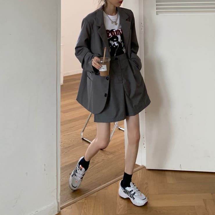セットアップ ハーフパンツ ジャケット 2点セット メンズライク