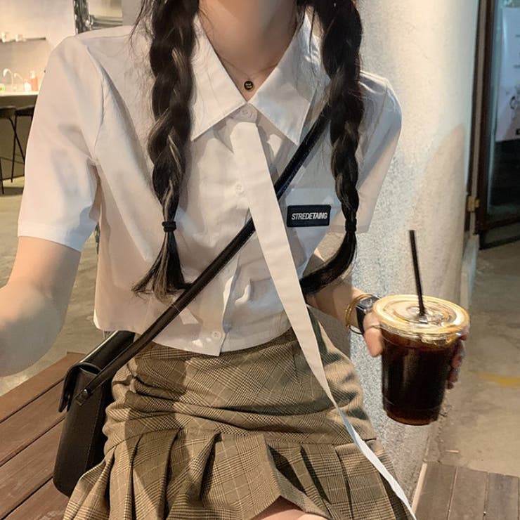 セットアップ ロングギャップシャツ プリーツスカートセットアップ