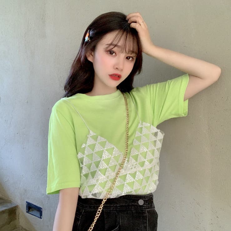トップス トライアングルラメビスチェ Tシャツ トップス[品番
