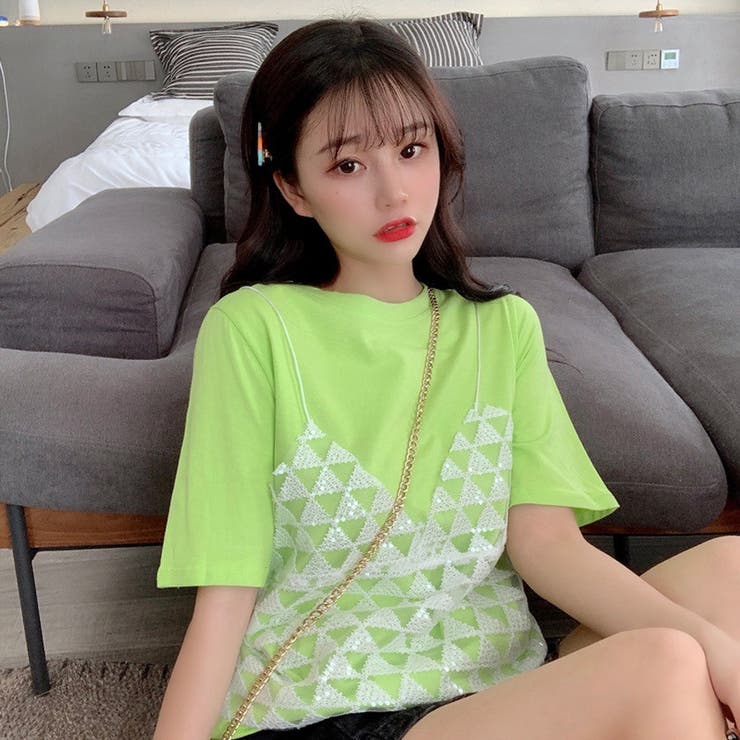 トップス トライアングルラメビスチェ Tシャツ トップス[品番
