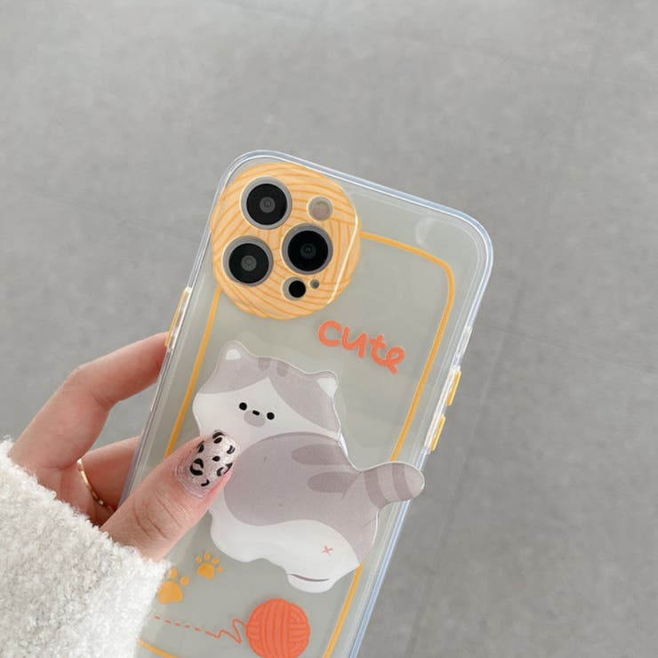 スマホケース もち猫バンカーリング iPhoneケース | marcydorn | 詳細画像5 