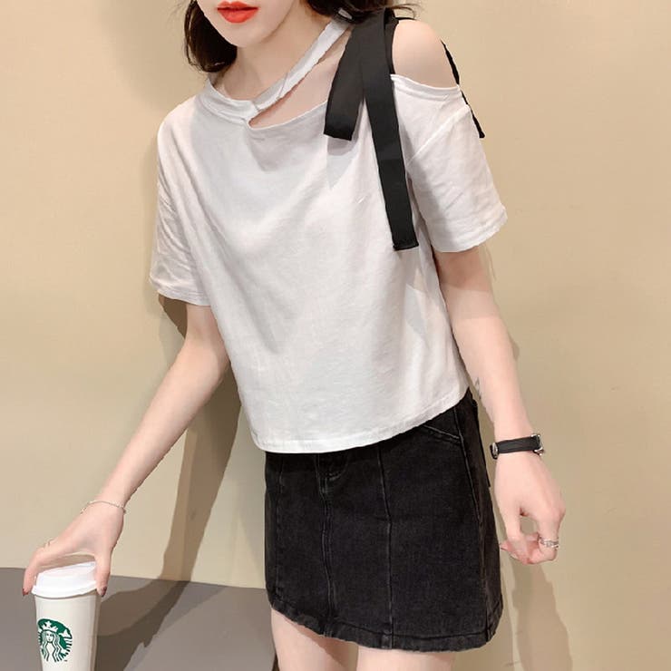 andmary リボントップス Tシャツ Ellie ribbon tops