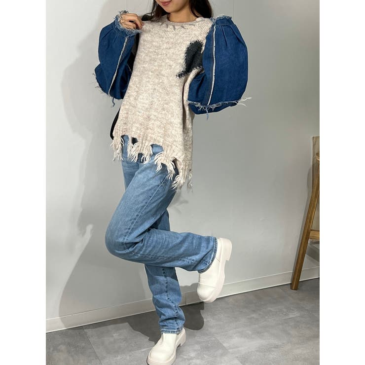 MARNI(マルニ) モヘア切替デニムパンツPAJD0344L0 PAJD0344L0