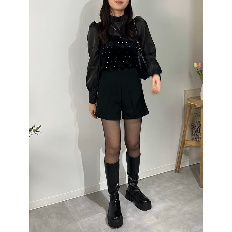 ベロアライクシアービジューブラウス シャツ リボン | marcydorn | 詳細画像24 