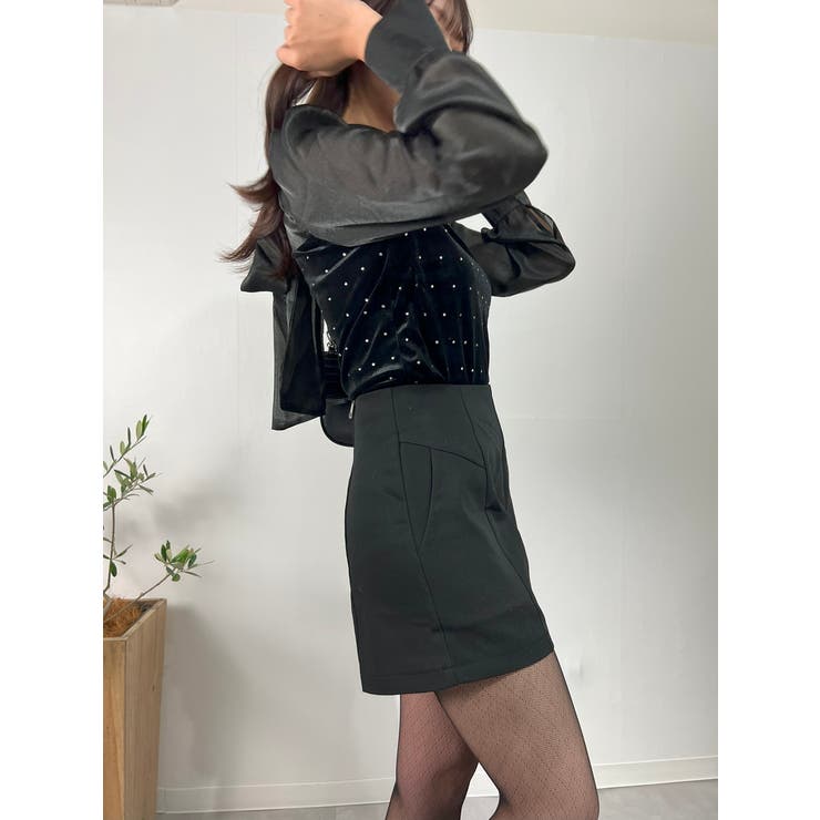 ベロアライクシアービジューブラウス シャツ リボン | marcydorn | 詳細画像30 