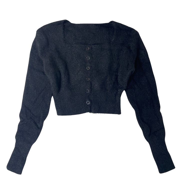 ブラック | もこもこショート丈ニット | marcydorn