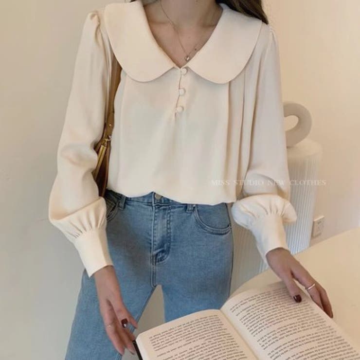 ベージュ | 丸襟ブラウス | marcydorn