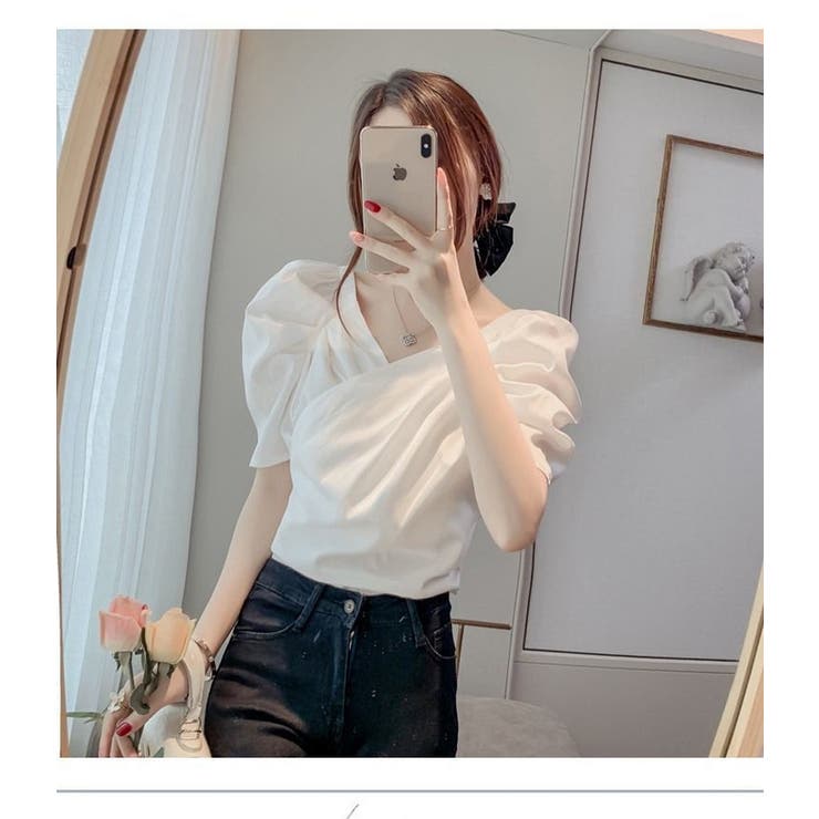 パフスリーブホワイトブラウス | marcydorn | 詳細画像8 