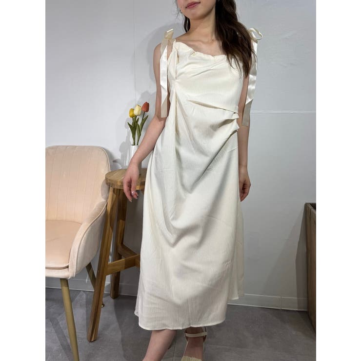 ショルダーリボンホワイトワンピース | marcydorn | 詳細画像1 