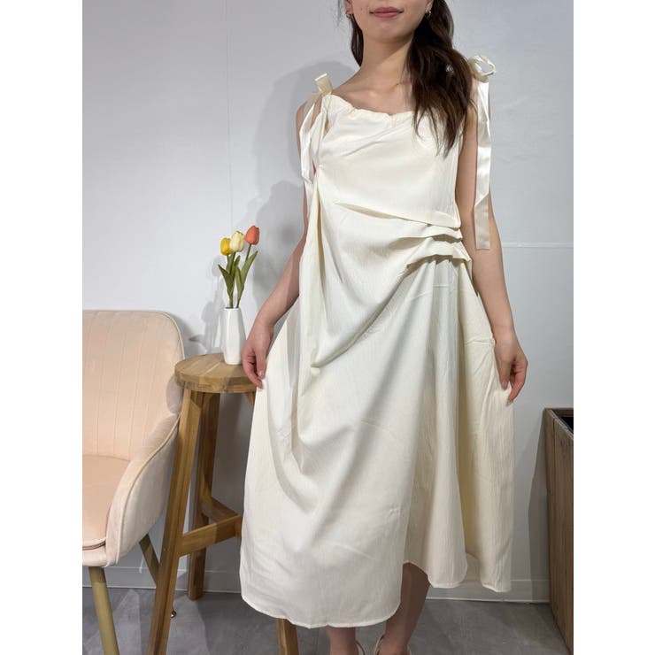 ショルダーリボンホワイトワンピース | marcydorn | 詳細画像3 