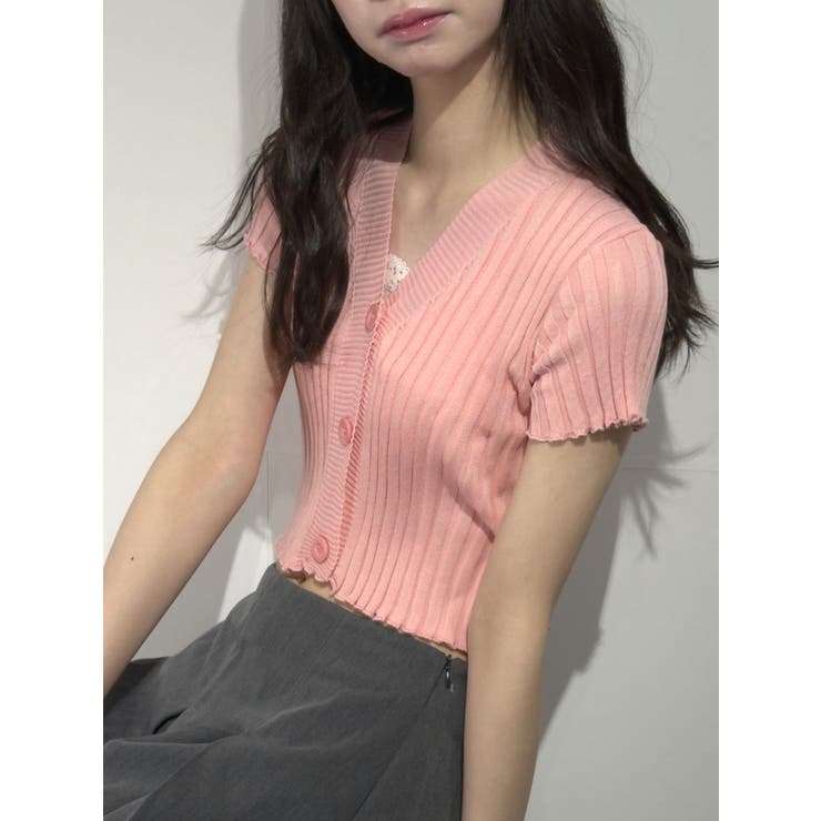 ラインデザイン半袖カーディガン | marcydorn | 詳細画像41 