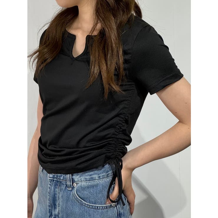 Vネックサイドギャザートップス | marcydorn | 詳細画像23 