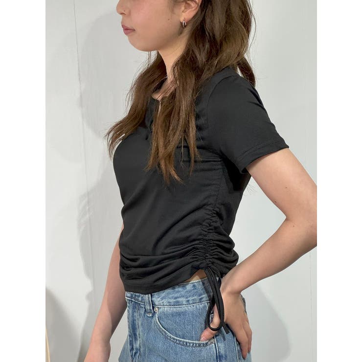 Vネックサイドギャザートップス | marcydorn | 詳細画像24 