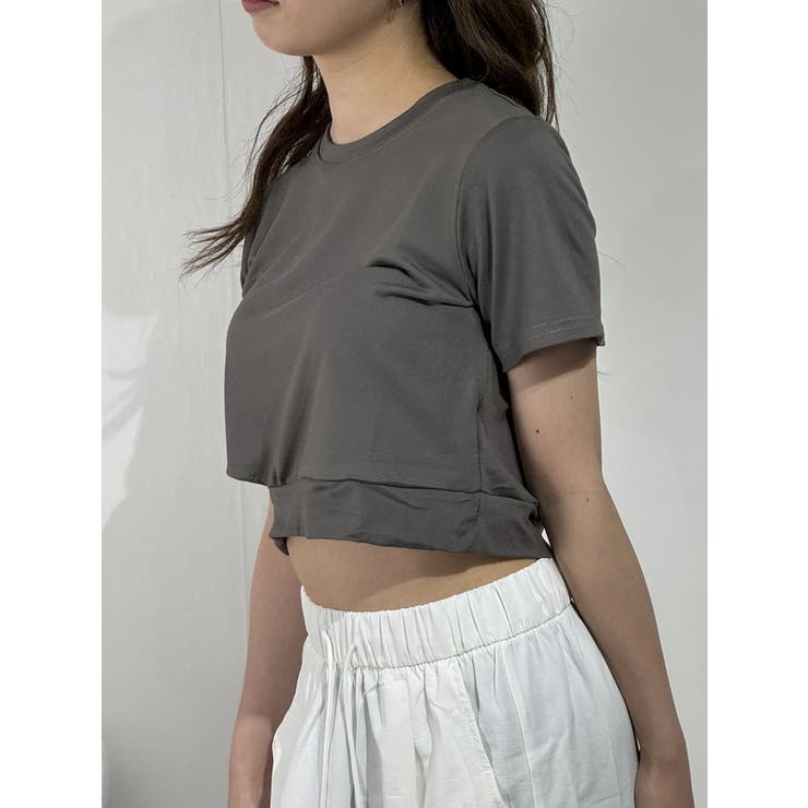 クロップド丈アシンメトリーTシャツ | marcydorn | 詳細画像9 