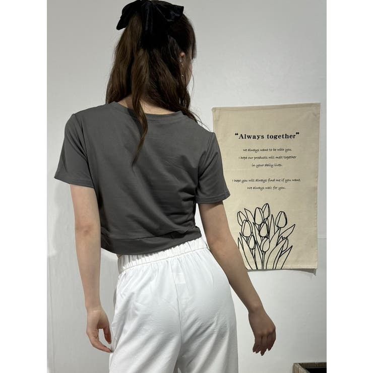 クロップド丈アシンメトリーTシャツ | marcydorn | 詳細画像13 