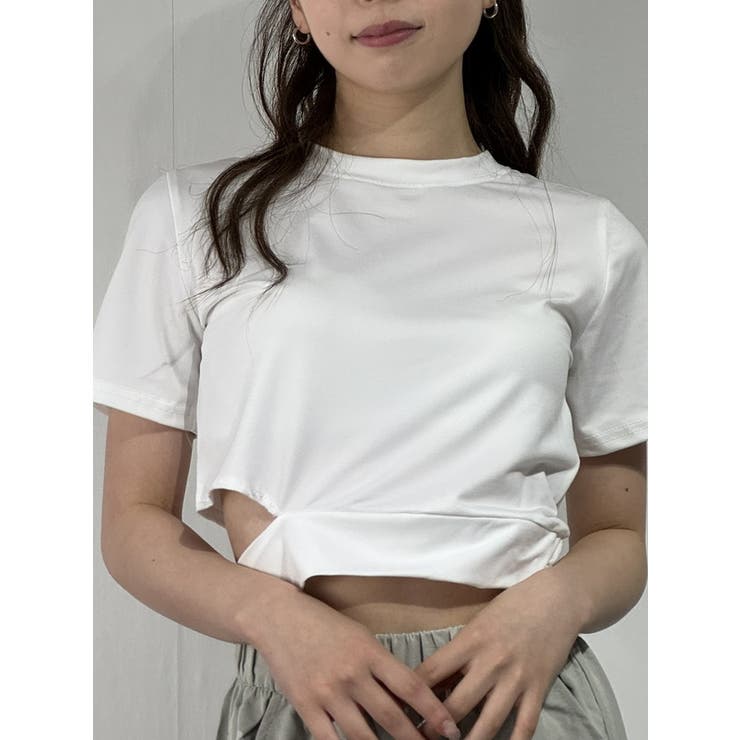 メゾンドドルチェ　アシンメトリーTシャツ　white メゾンドドルチェ maison de Dolce. アシンメトリーTシャツ