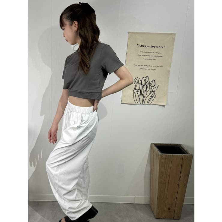 クロップド丈アシンメトリーTシャツ | marcydorn | 詳細画像5 