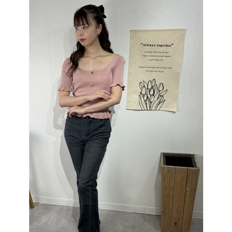 ペプラムデザイン リブトップス レディース | marcydorn | 詳細画像5 