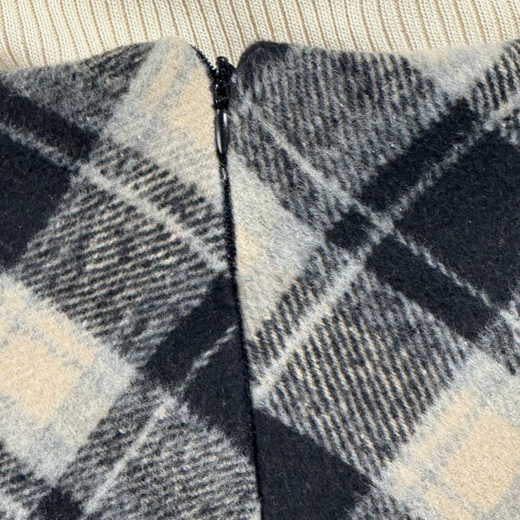 韓国風クラシックチェック柄ハイウエスト台形スカート ミニスカート | marcydorn | 詳細画像20 