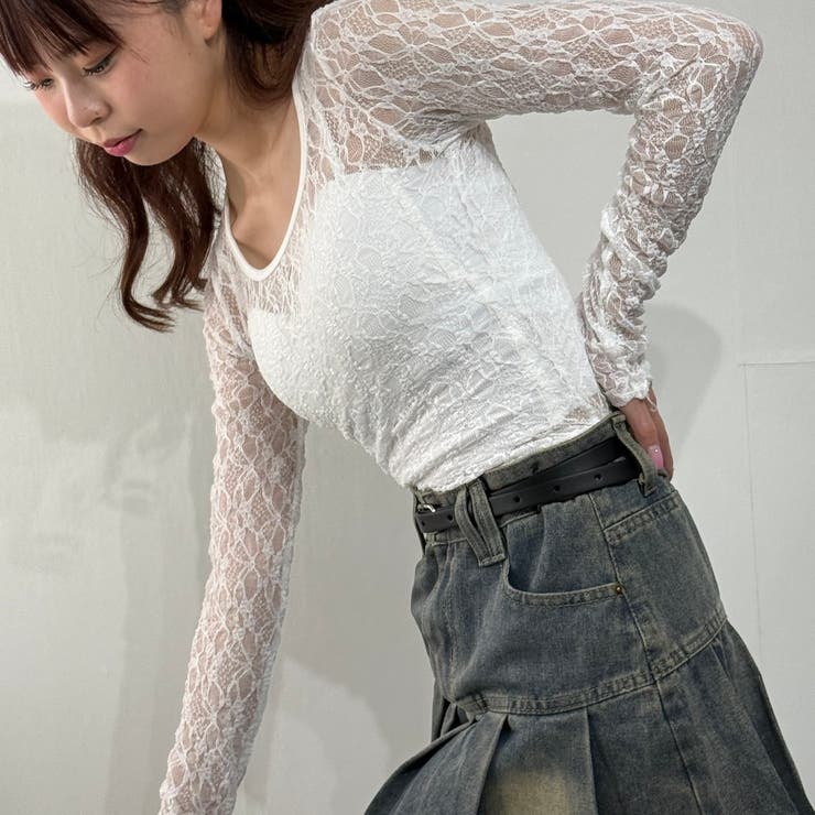 ミルクレースフラワーパターンシアートップス ブラウス カットソー | marcydorn | 詳細画像19 