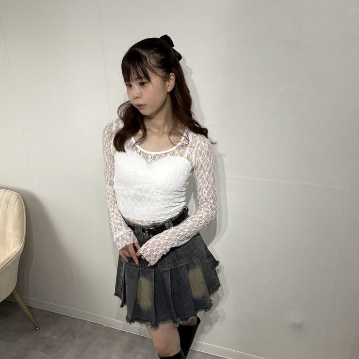 ミルクレースフラワーパターンシアートップス ブラウス カットソー | marcydorn | 詳細画像6 